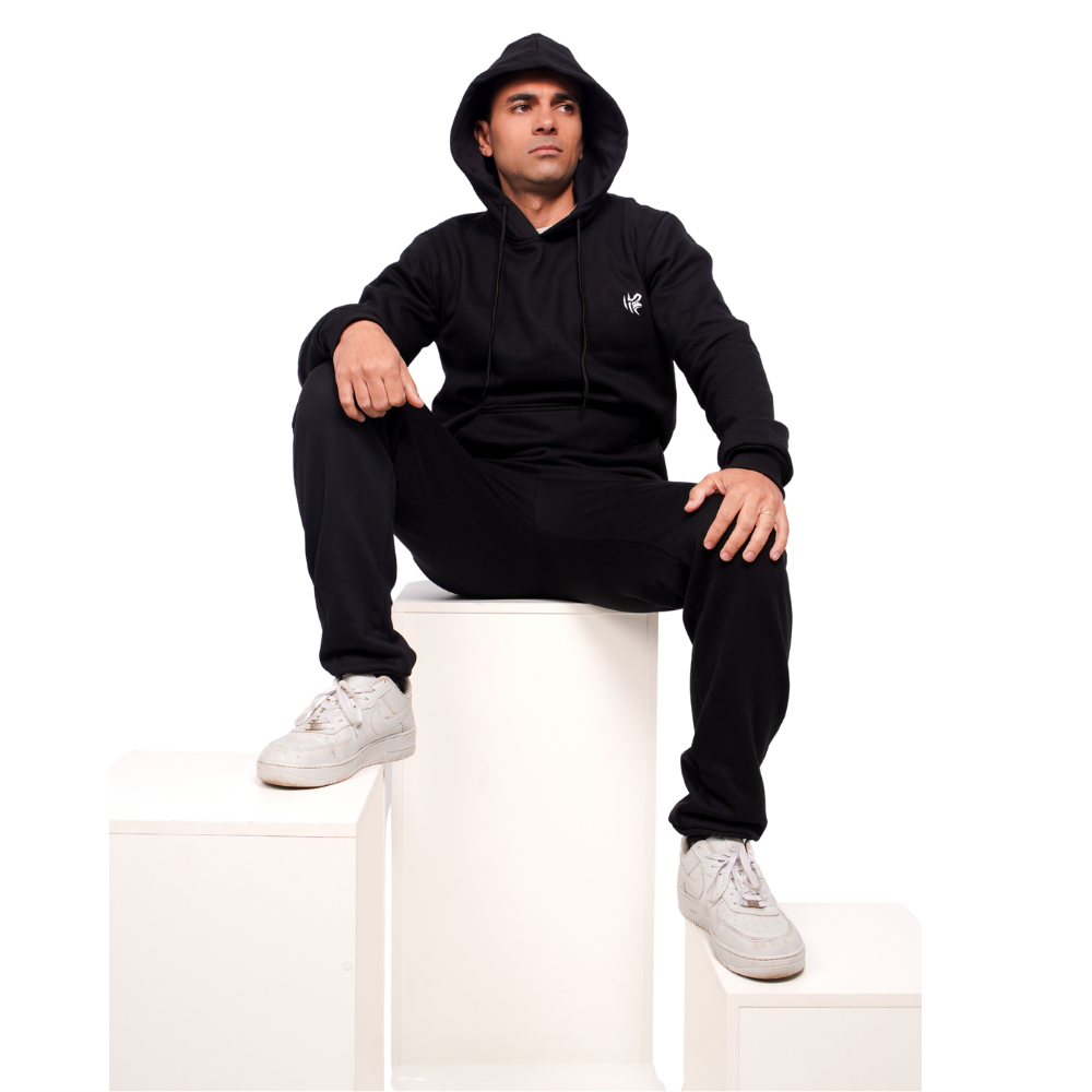 Kit KongFit Total Black – Jaqueta + Calça Moletom Conforto e Estilo