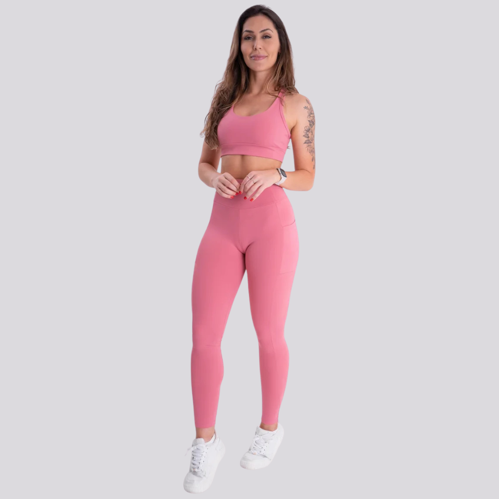 Conjunto Feminino KongFit – Top + Calça de Alta Performance